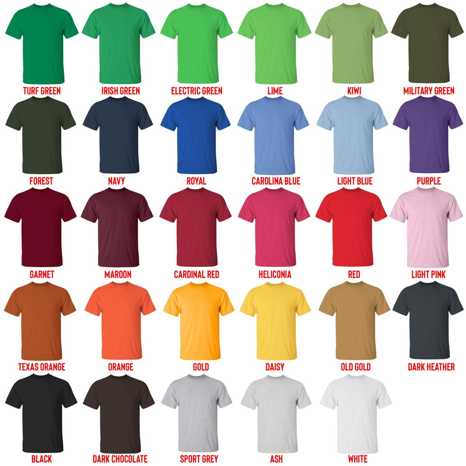 t shirt color chart - Max Verstappen Shop